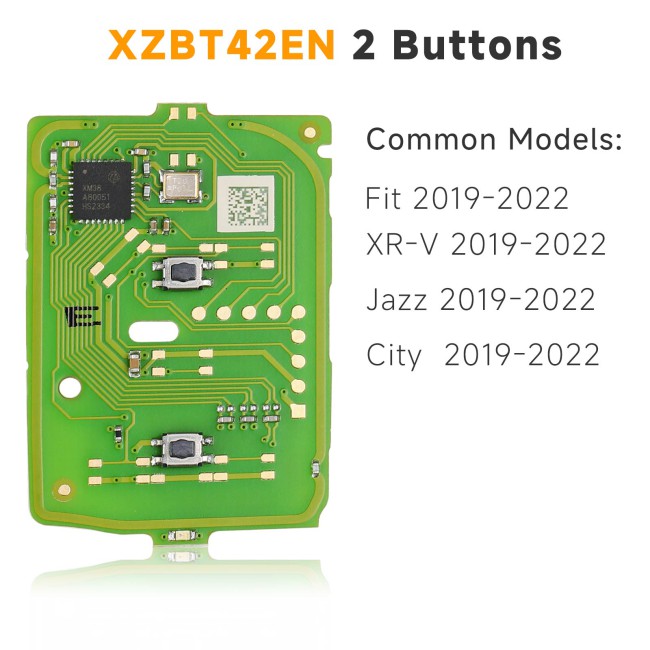 Xhorse XZBT42EN Special Remote PCB 2 Buttons For Honda Fit/ XR-V/ Jazz/ City 2019-2022 Only With Key Shell 5pcs/lot