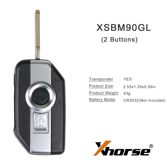 XHORSE XSBM90GL BMW Motorcycle Smart Key with Key Shell Without Logo