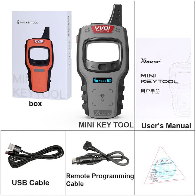[ID48 Function Activated] 2024 New Xhorse Mini Key Tool (GL) XDKTMGEN Global Version Grey Color With ID48 Function Activated No Free Tokens